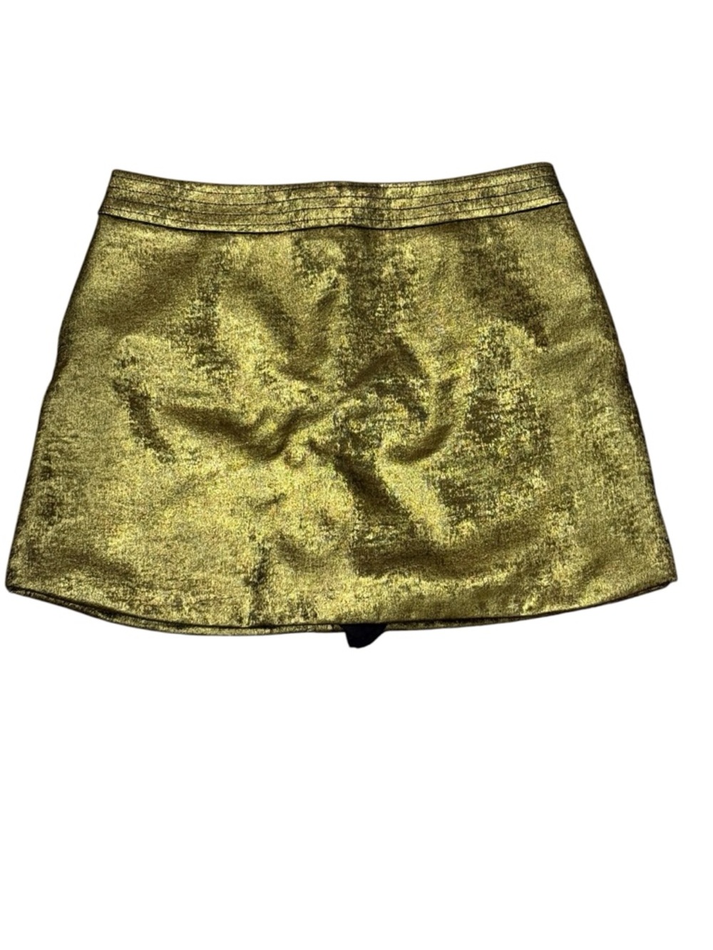Gold Metallic Mini Skirt/Short  Shimmer A-Line